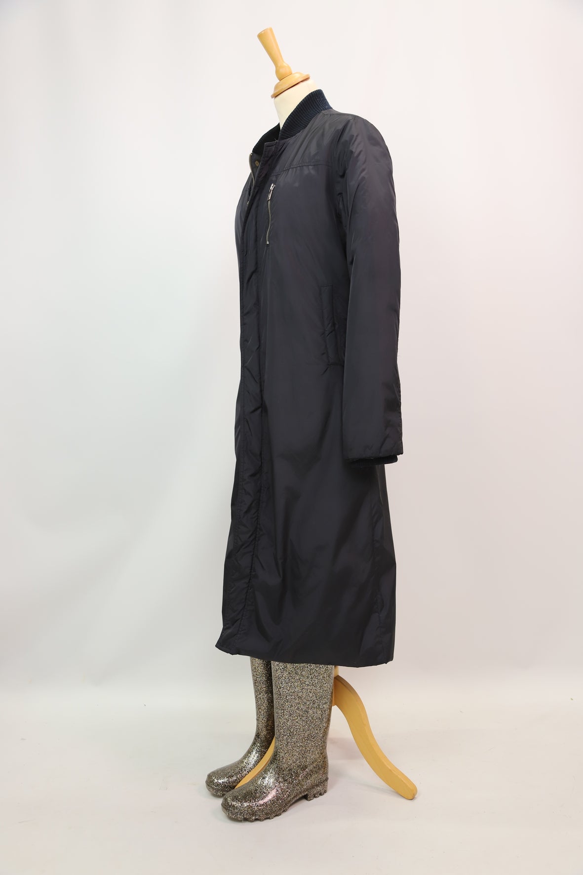Parka noire longue avec doublure fourrée, Diesel, Taille M
