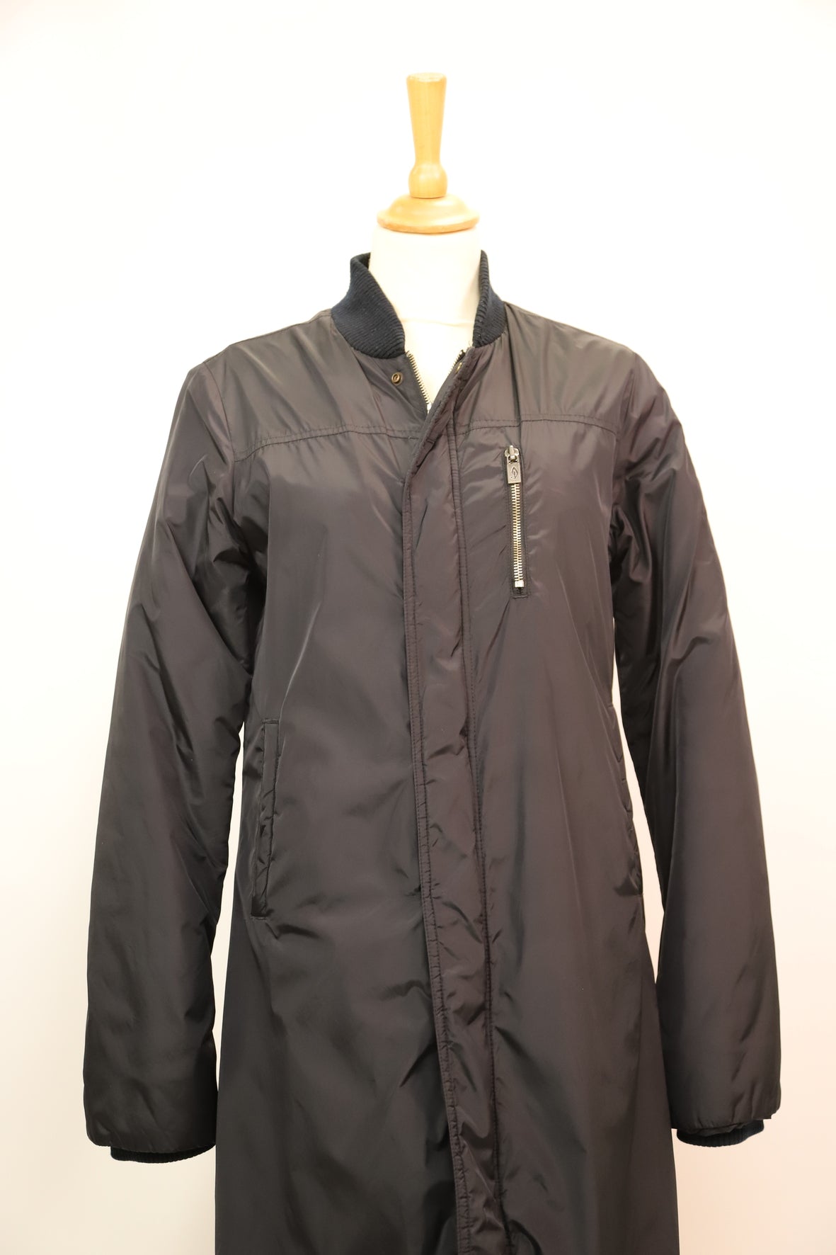 Parka noire longue avec doublure fourrée, Diesel, Taille M
