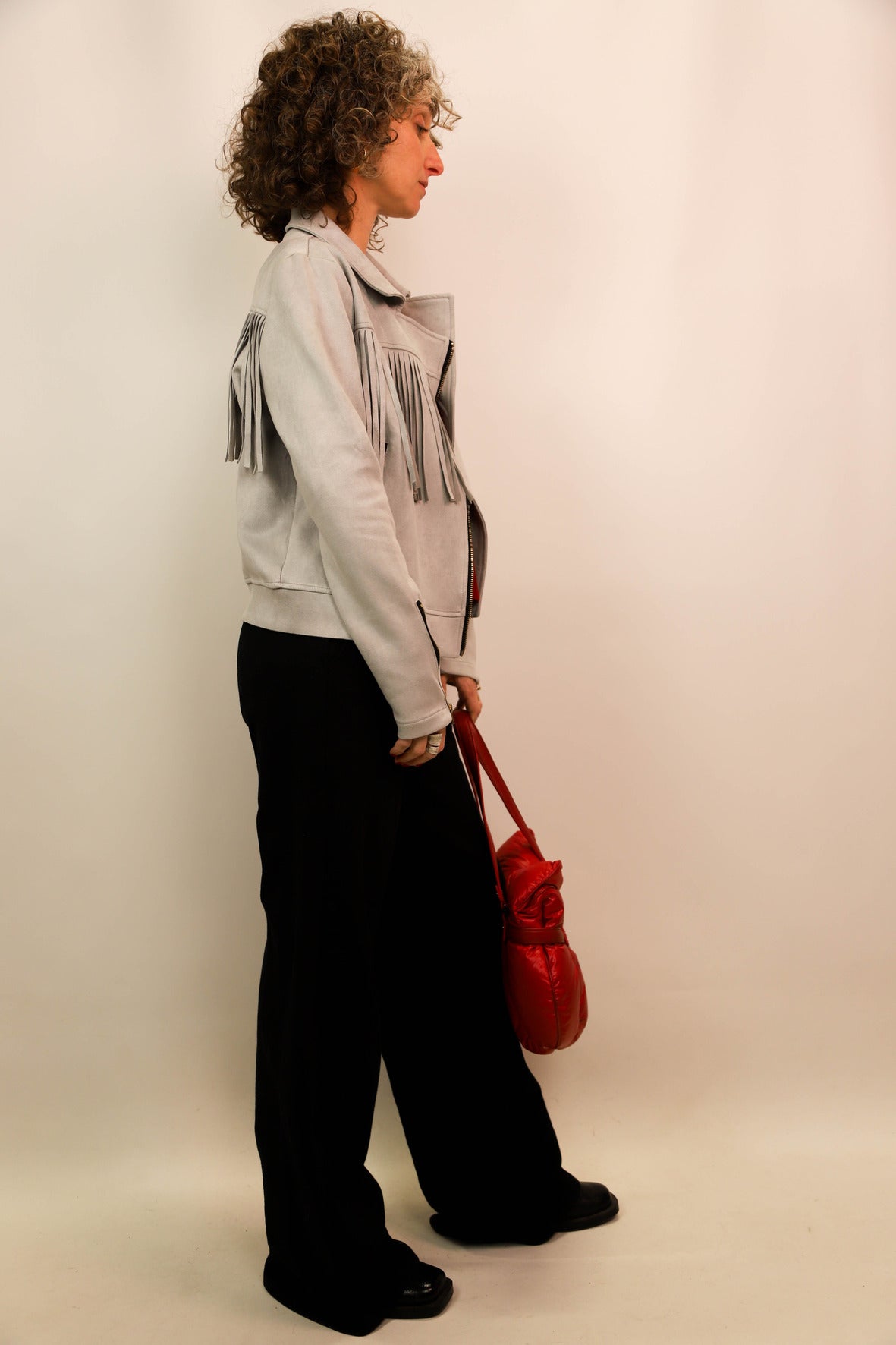 Veste perfecto en daim gris J&S Taille M