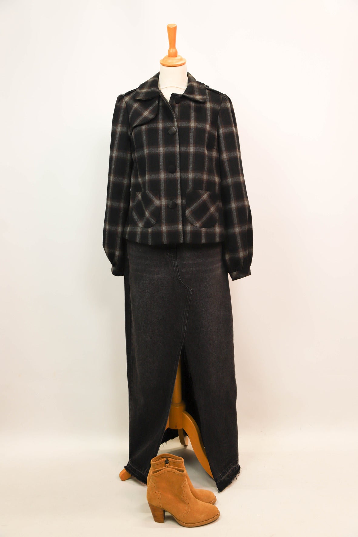 Veste à carreaux Morgan Taille L