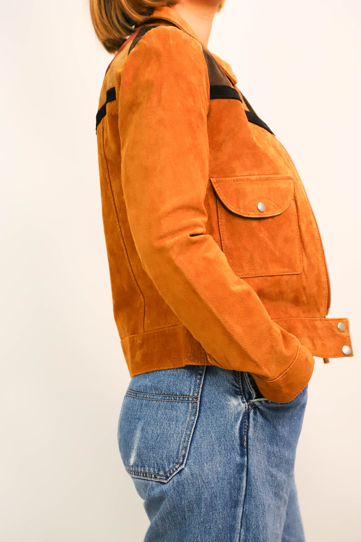 Veste courte camel Mango Taille XS