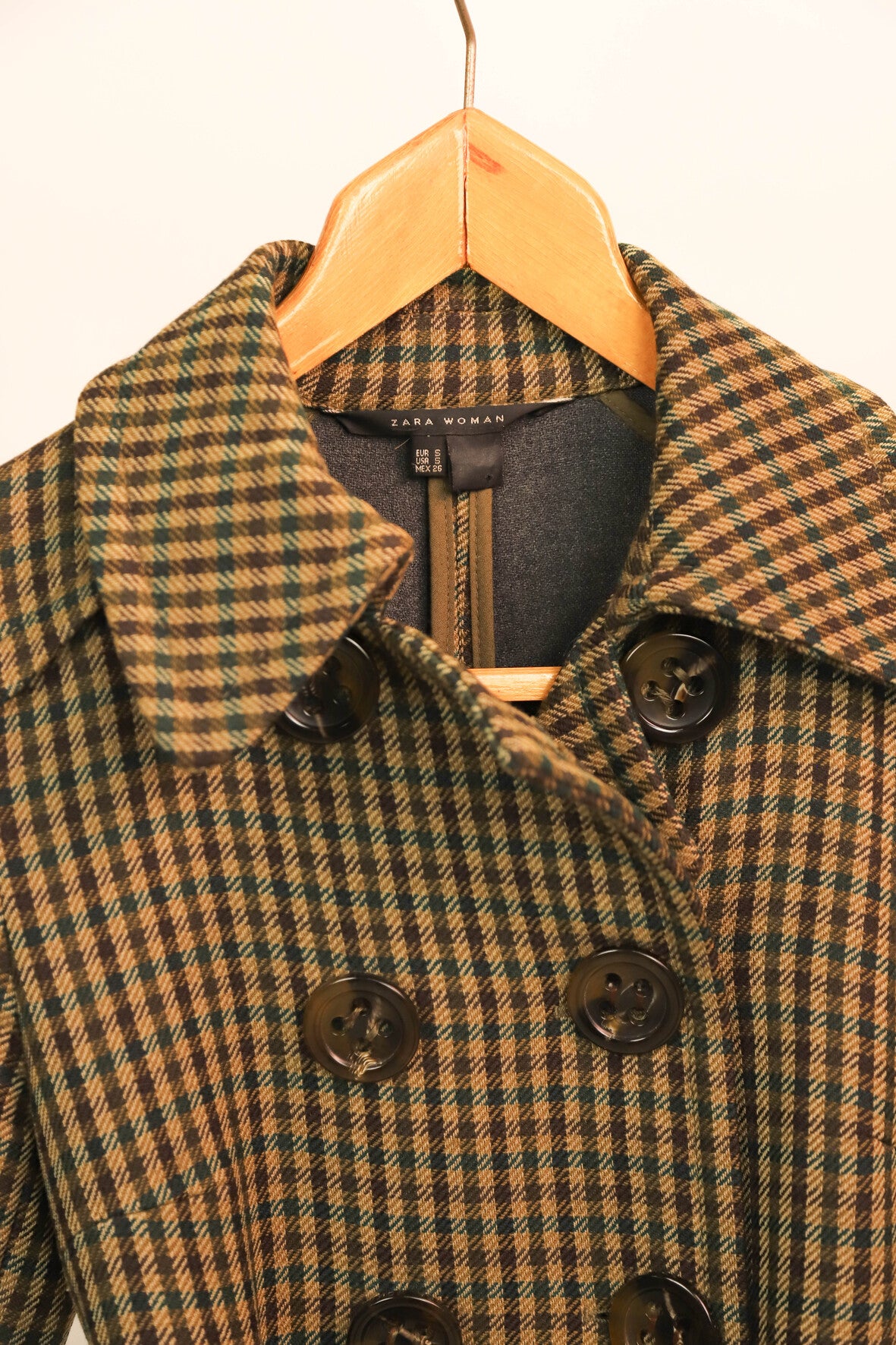 Manteau à carreaux Zara Taille S