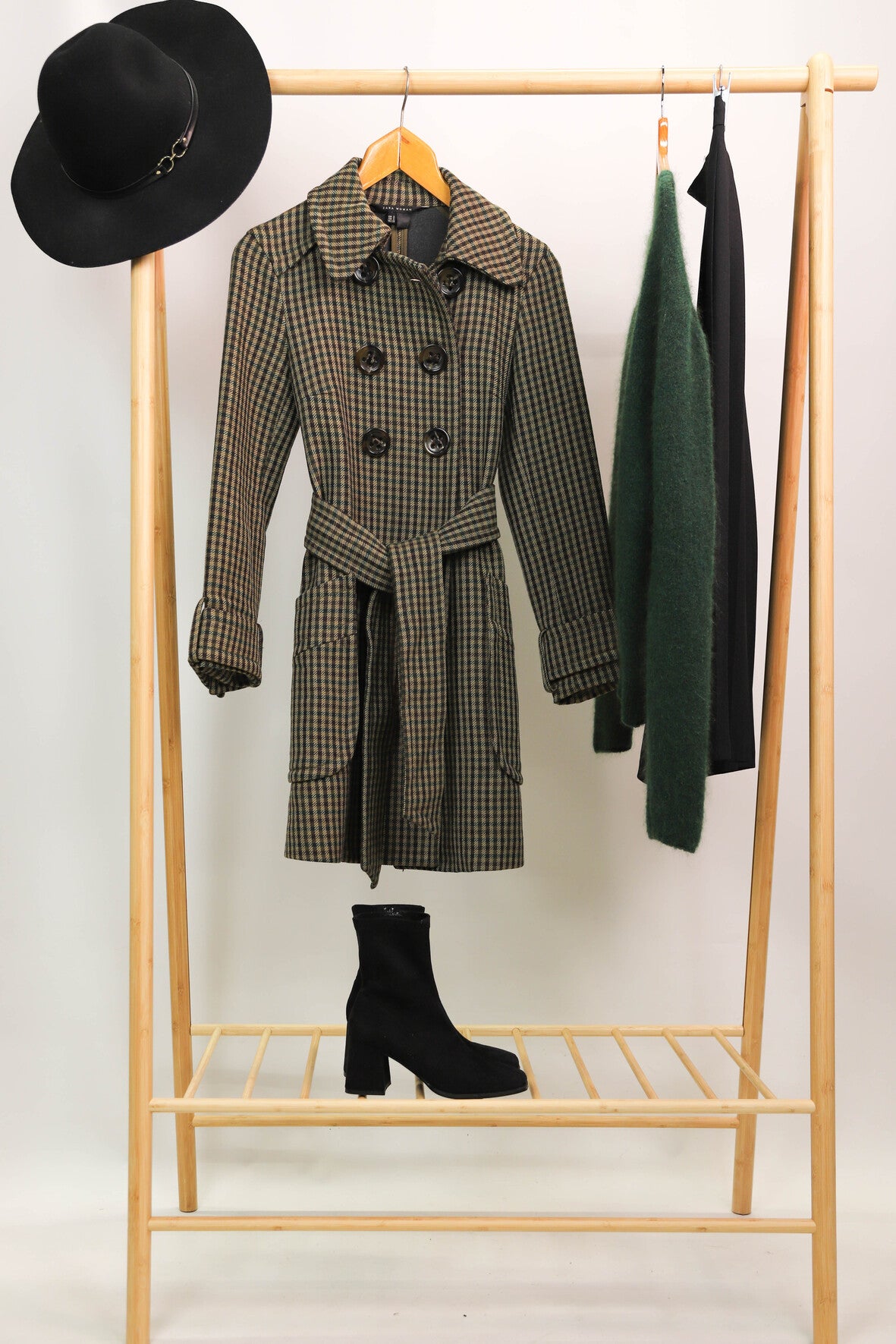 Manteau à carreaux Zara Taille S