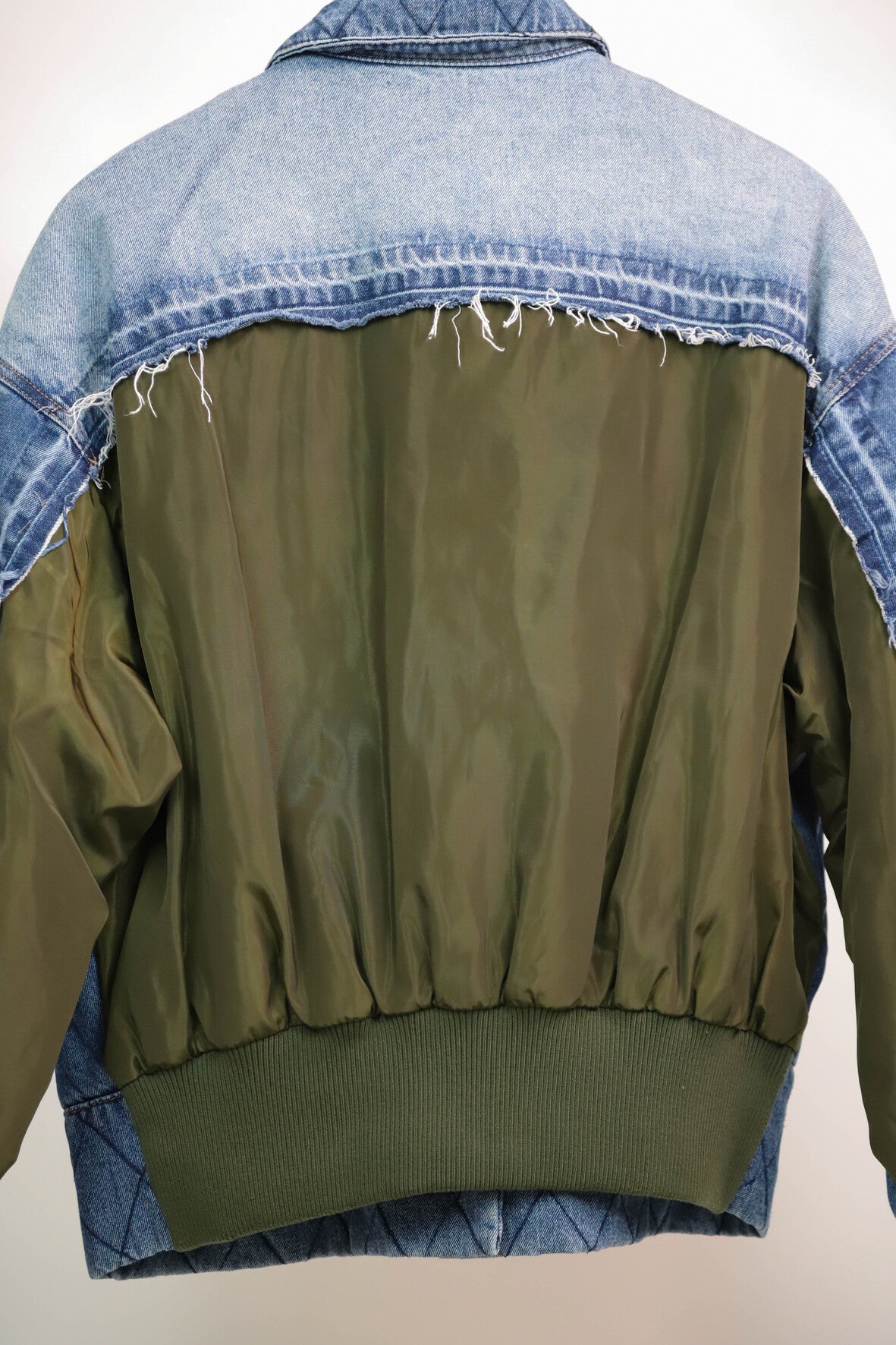 Veste bimatière bleue et kaki Taille S