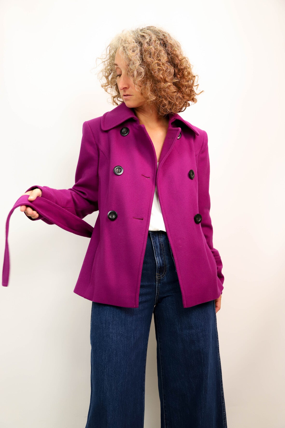 Manteau violet Zara Taille S