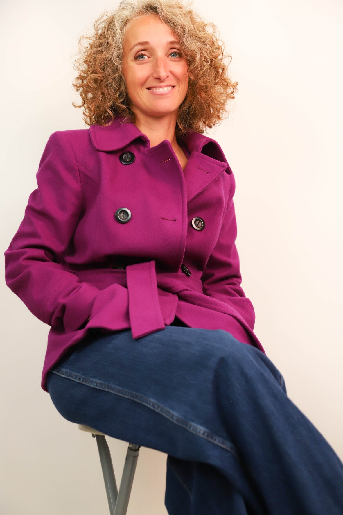 Manteau violet Zara Taille S