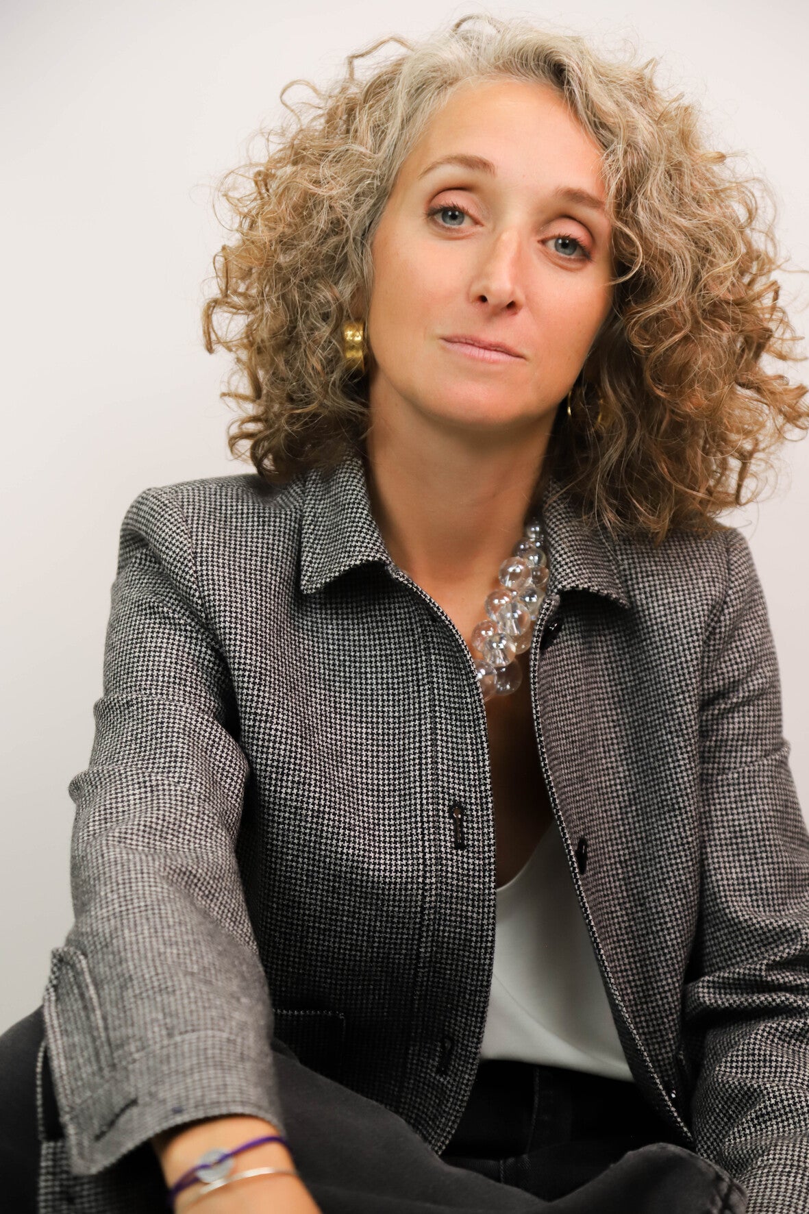 Veste ped de poule noire et blanche Caroll Taille S