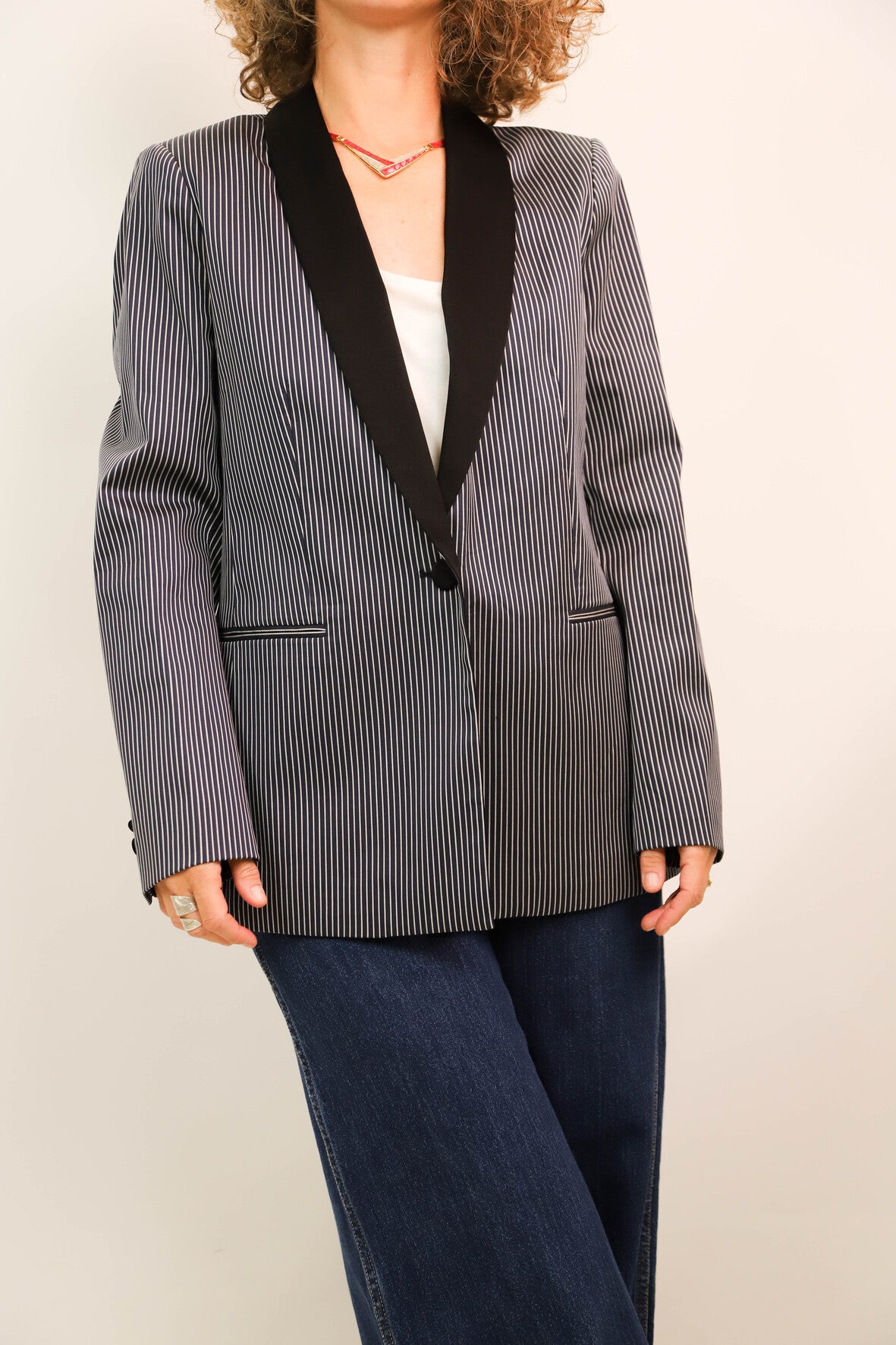 Veste blazer rayée bleu Claudie Pierlot Taille M