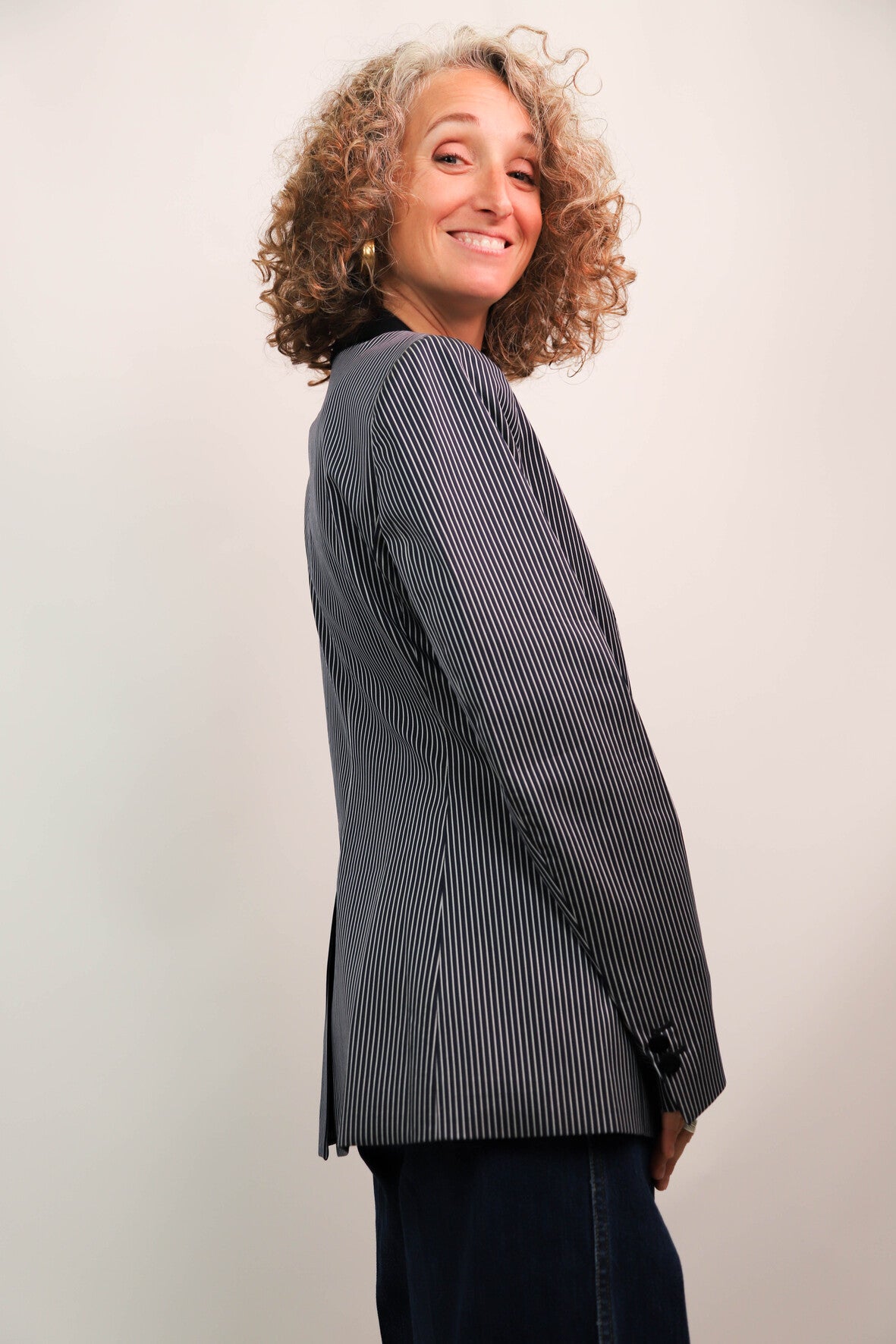 Veste blazer rayée bleu Claudie Pierlot Taille M