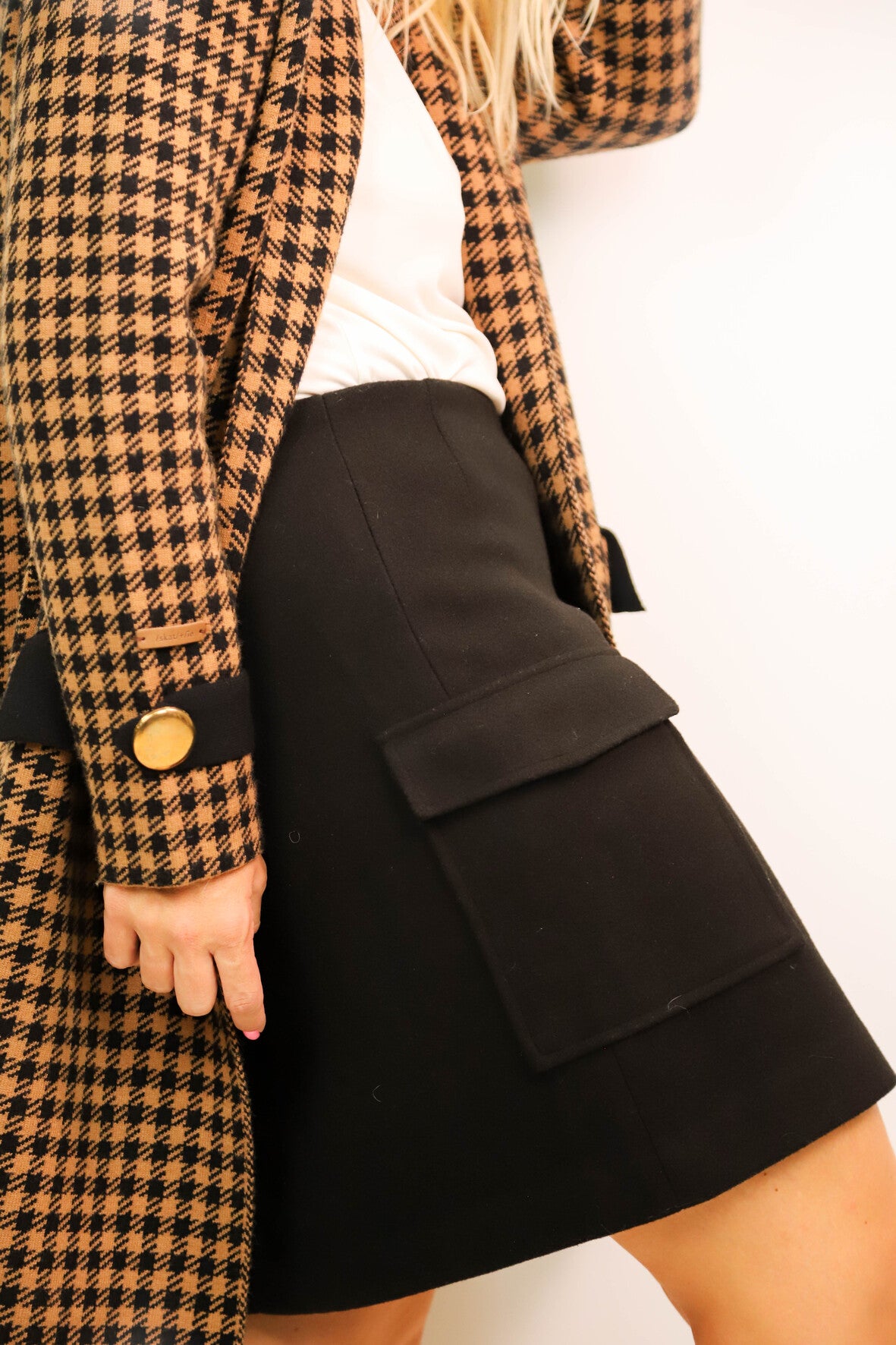 Jupe en feutre noire Vero Moda Taille L