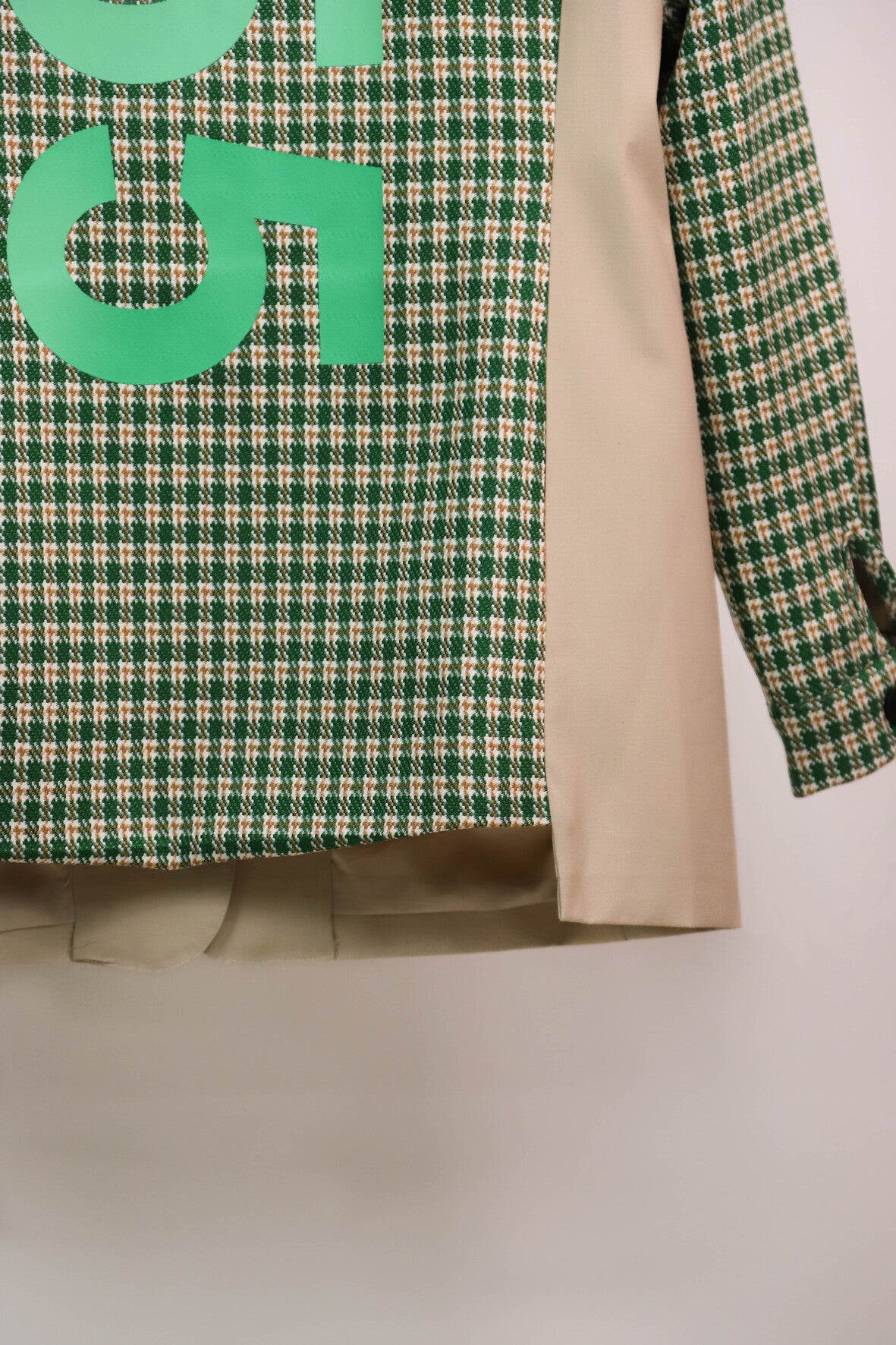 Veste blazer beige et verte Aïkha Taille M