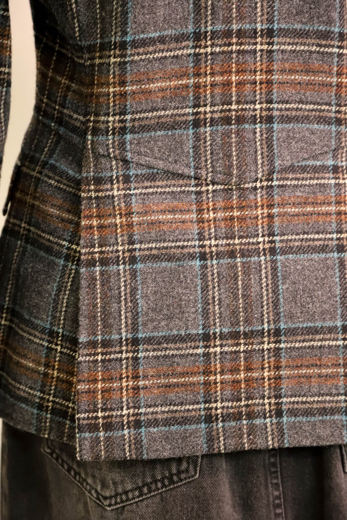 Blazer gris à carreaux Gant Taille L