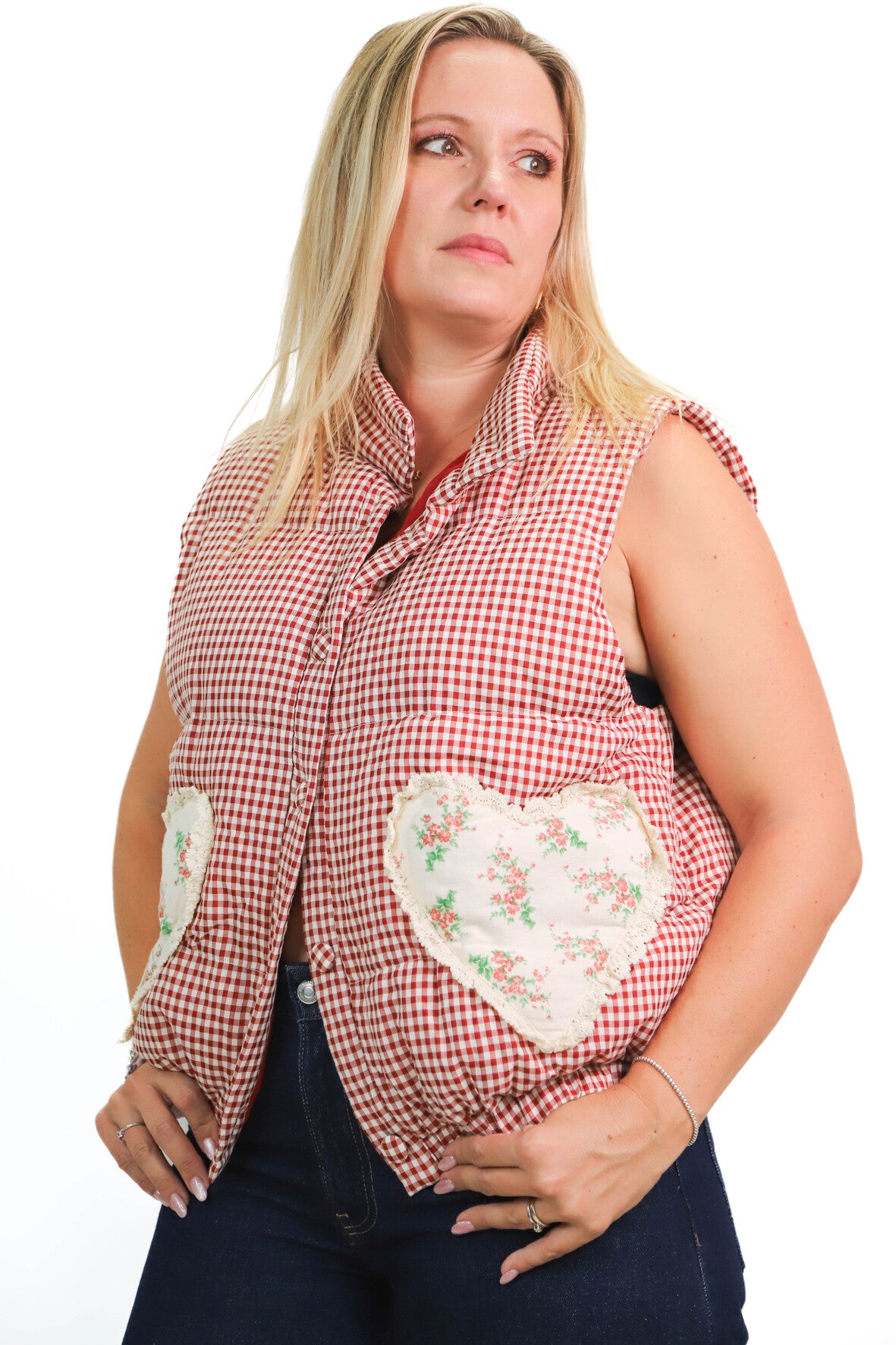 Veste vichy rouge Cider Taille L