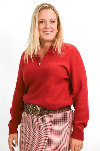 Pull rouge Eric Bompard Taille M