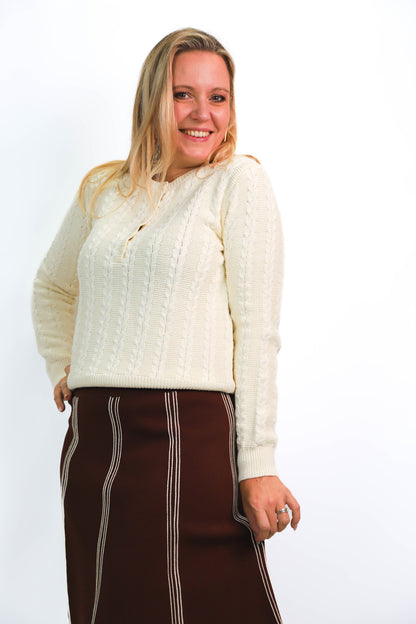 Pull ecru Monoprix Taille M