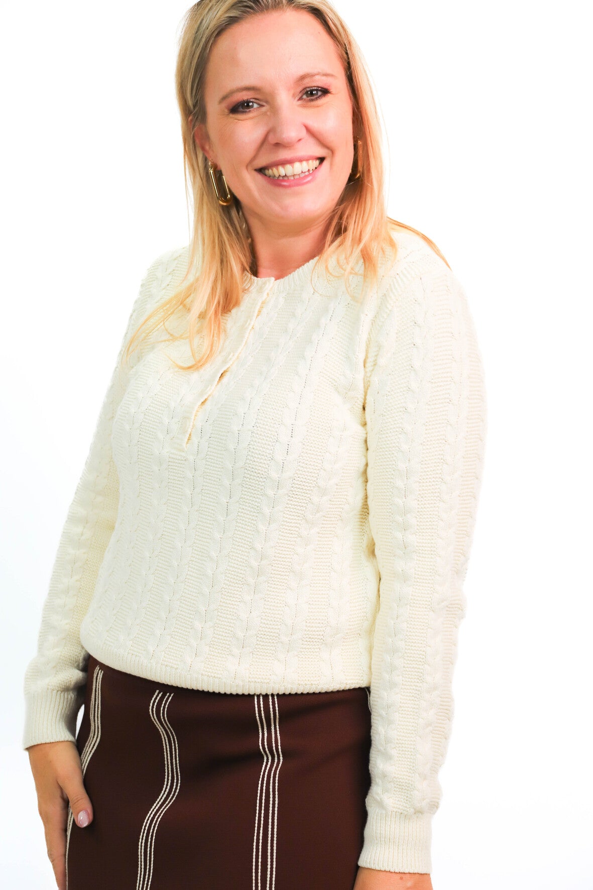 Pull ecru Monoprix Taille M