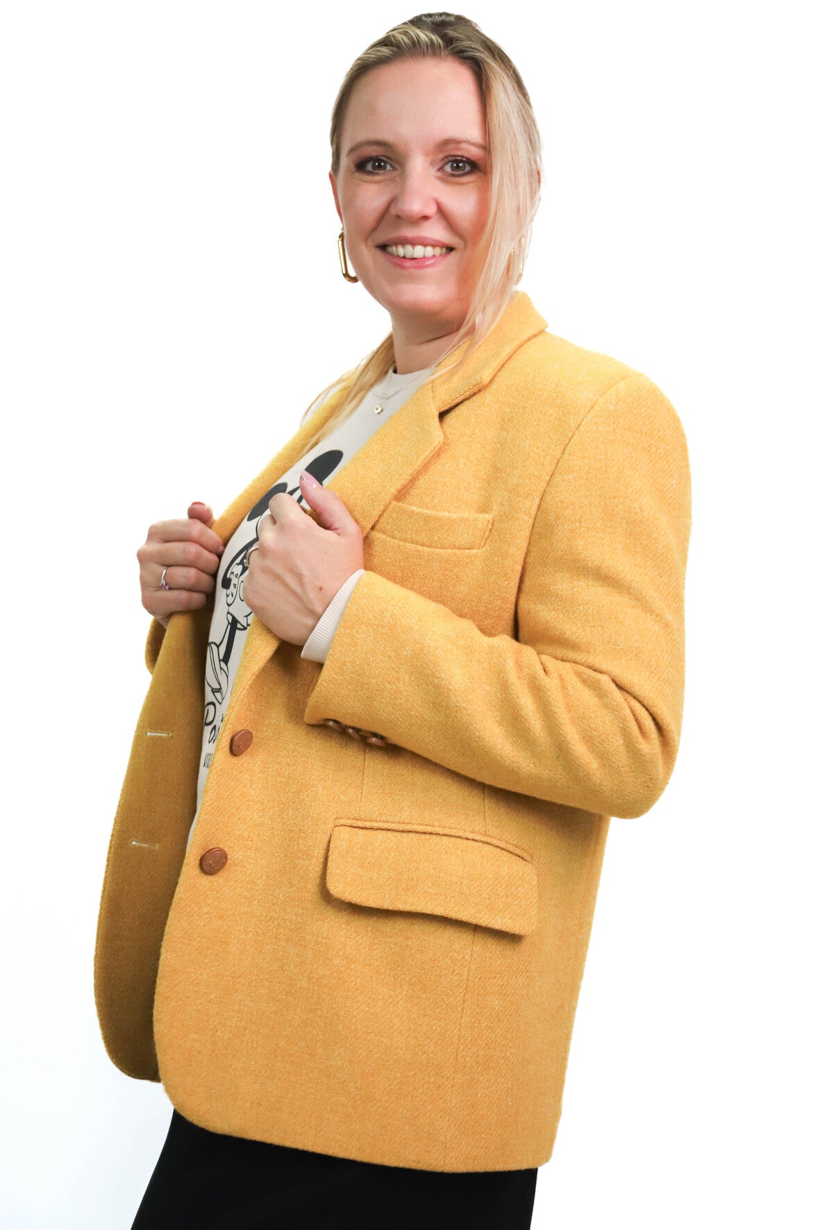 Blazer en laine jaune Burberrys Taille L