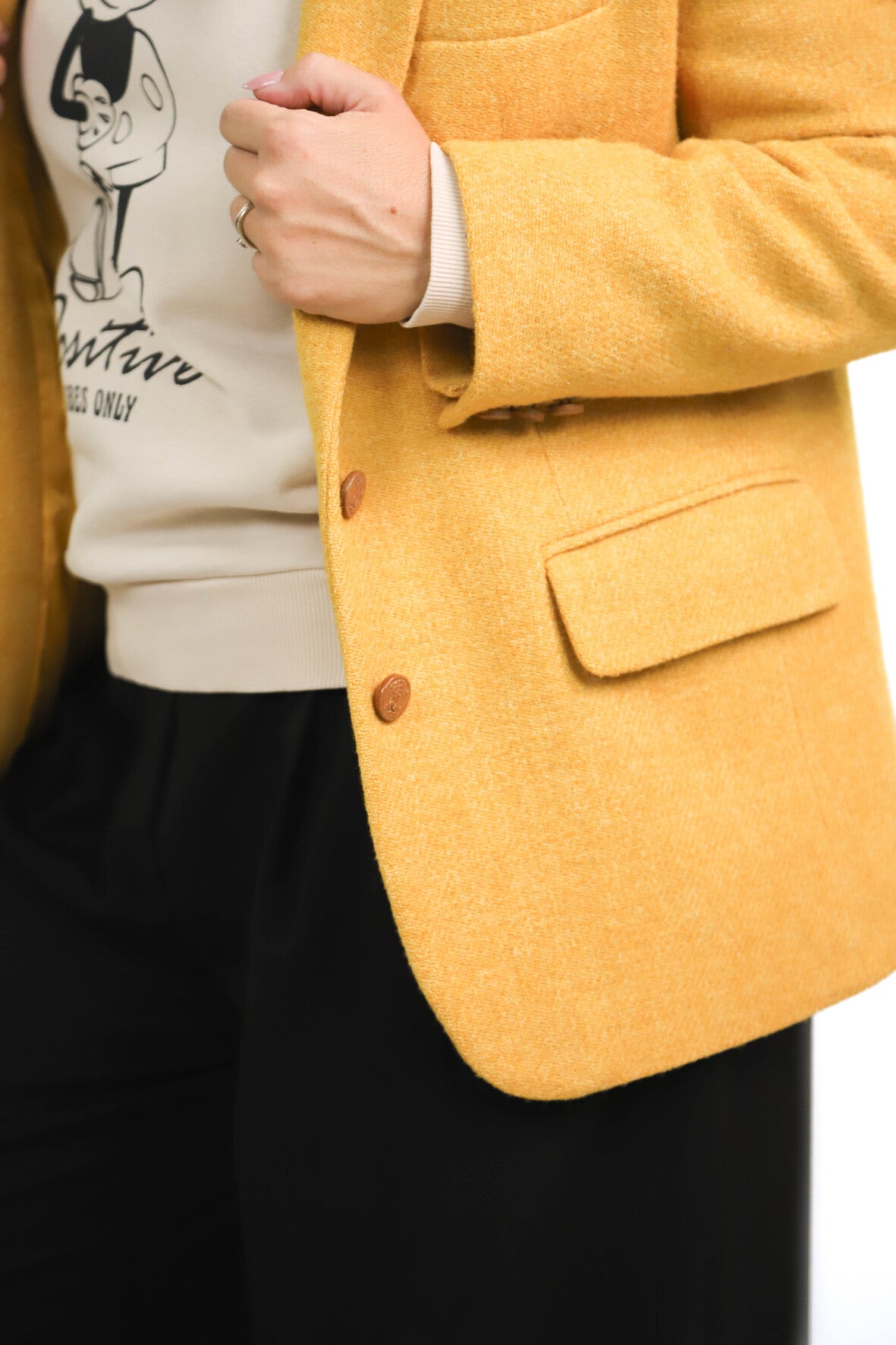 Blazer en laine jaune Burberrys Taille L