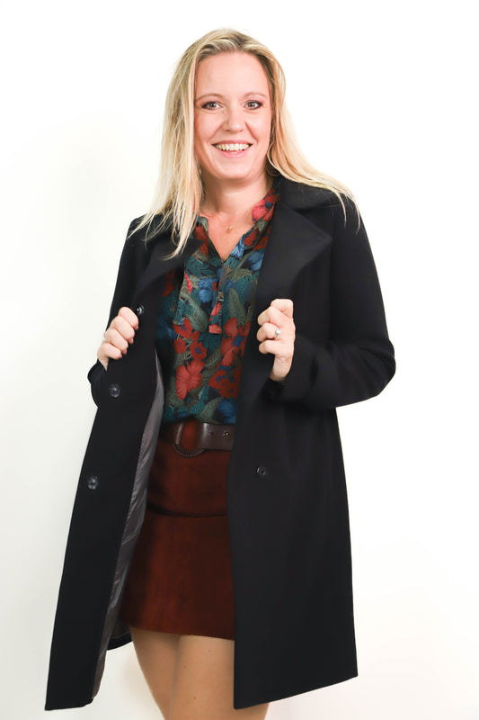 Manteau noir Autre ton Taille L
