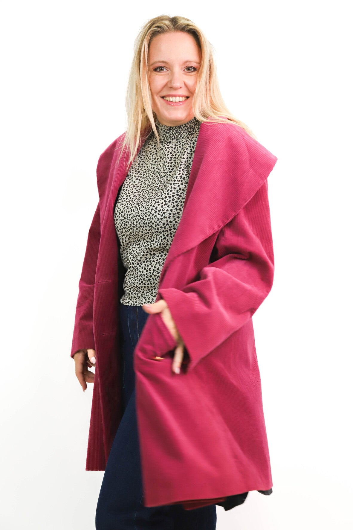 Manteau en velours rose Louis Feraud Taille XXL