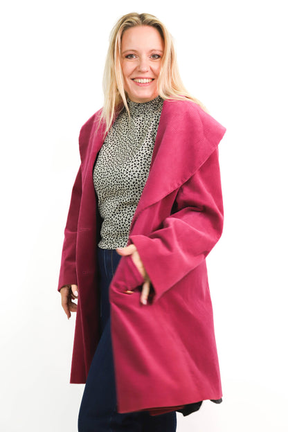 Manteau en velours rose Louis Feraud Taille XXL
