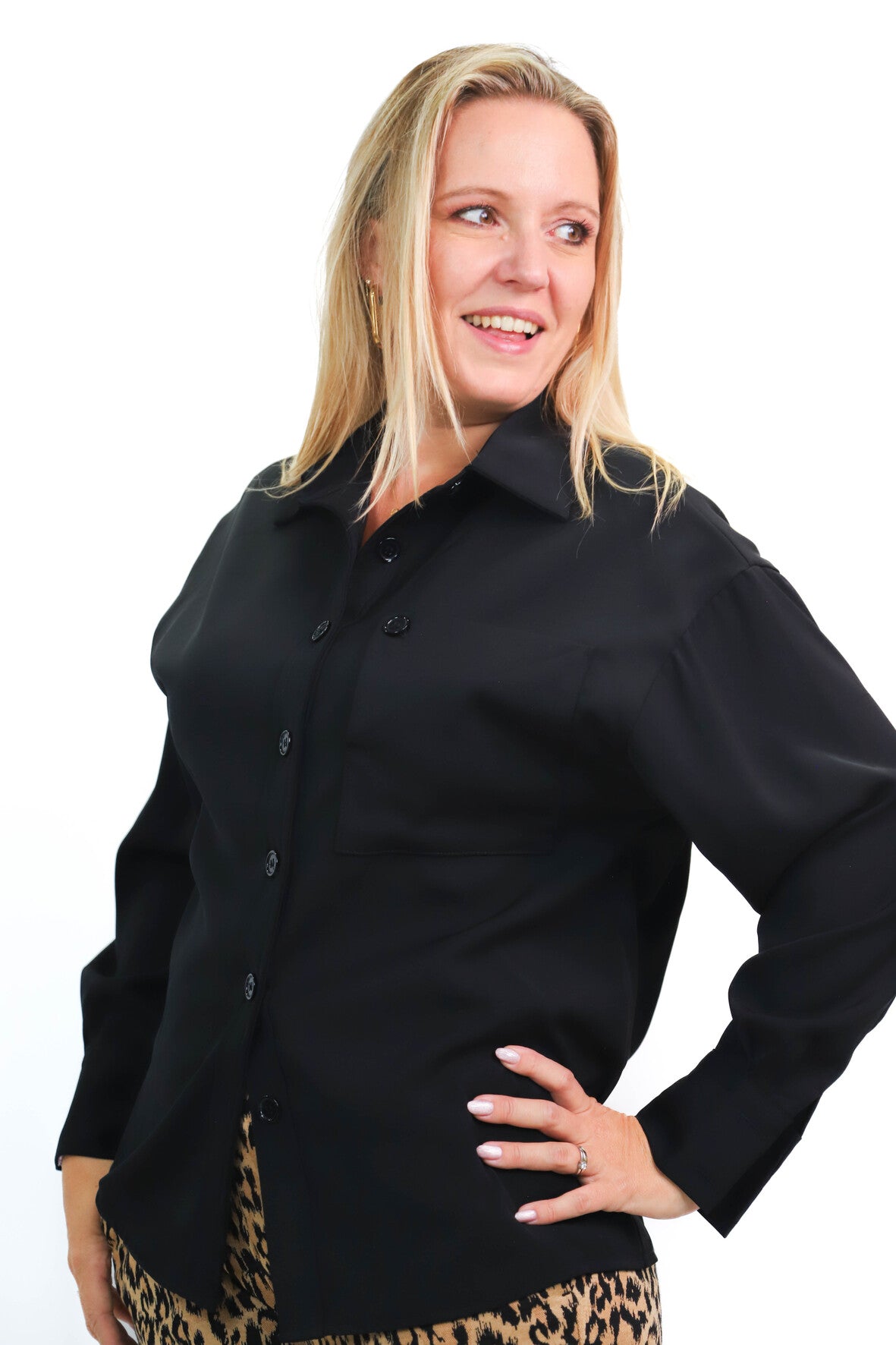 Chemise noire Mochy Taille M/L - NEUF