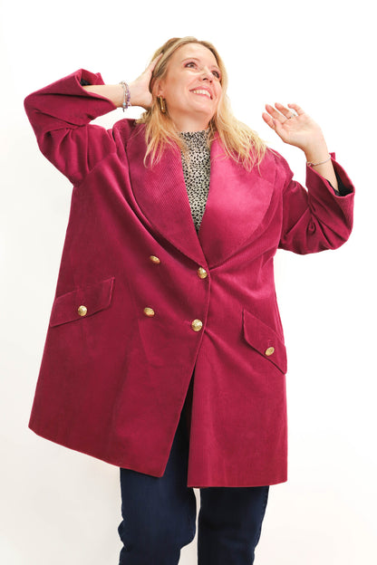 Manteau en velours rose Louis Feraud Taille XXL