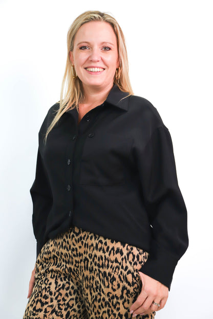 Chemise noire Mochy Taille M/L - NEUF