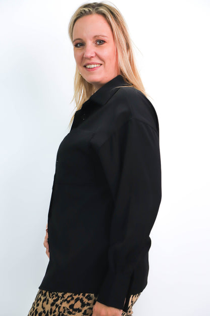 Chemise noire Mochy Taille M/L - NEUF