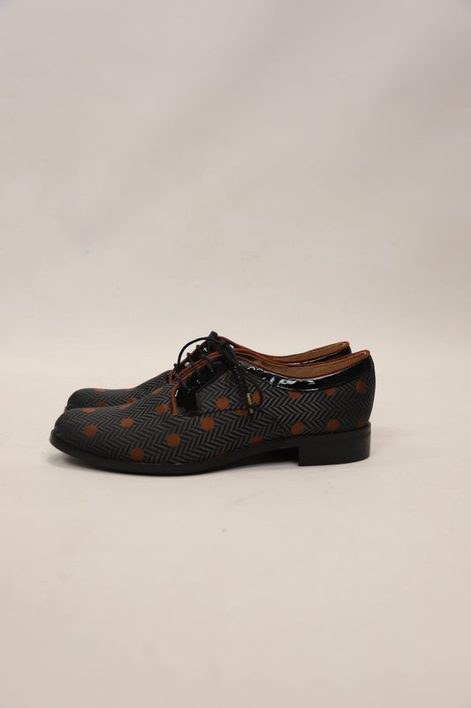 Derbies à pois noir et bronze Bocage Taille 37