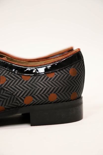 Derbies à pois noir et bronze Bocage Taille 37
