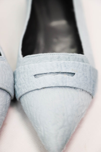 Ballerines effet pony bleues Nathan Taille 41