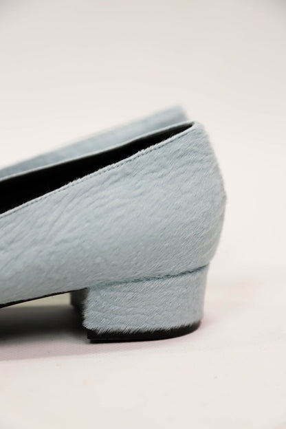 Ballerines effet pony bleues Nathan Taille 41