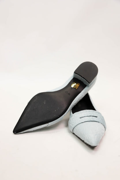 Ballerines effet pony bleues Nathan Taille 41