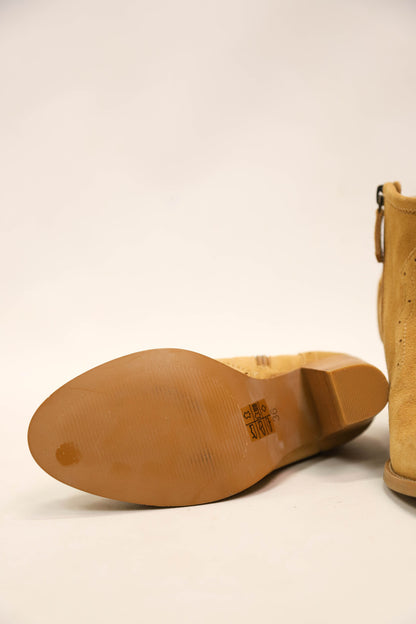 Botinnes en daim beige IKKS Taille 36