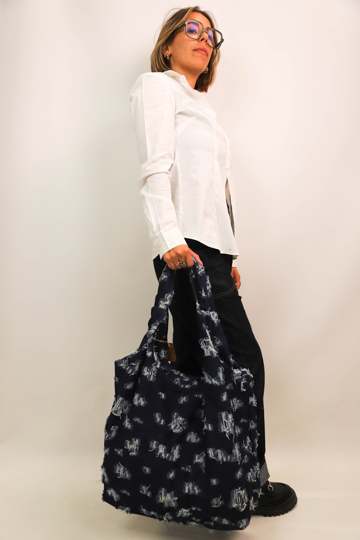 Sac besace bleu Mandoline - NEUF