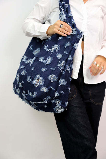 Sac besace bleu Mandoline - NEUF