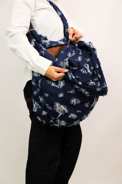 Sac besace bleu Mandoline - NEUF