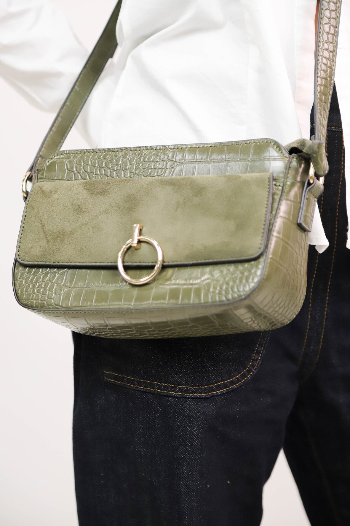 Sac bandoulière vert Moa
