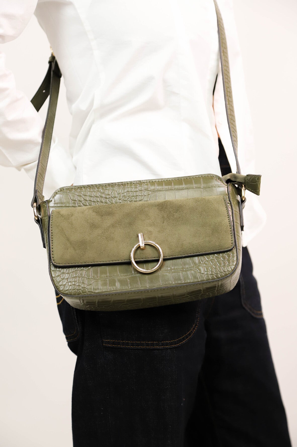Sac bandoulière vert Moa