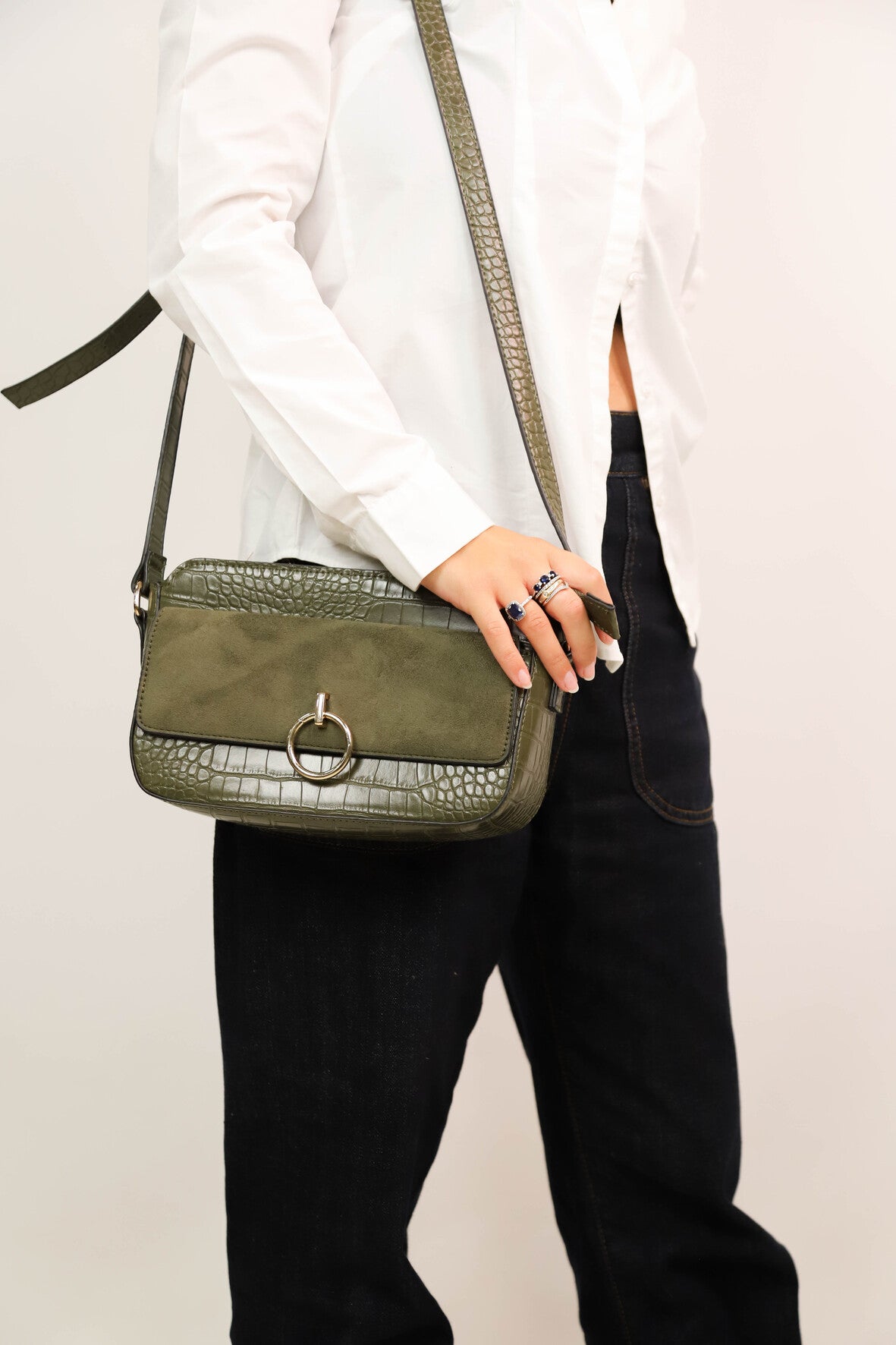 Sac bandoulière vert Moa
