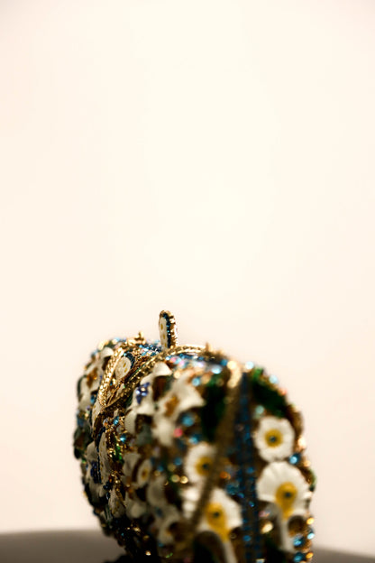 Sac doré motif floral