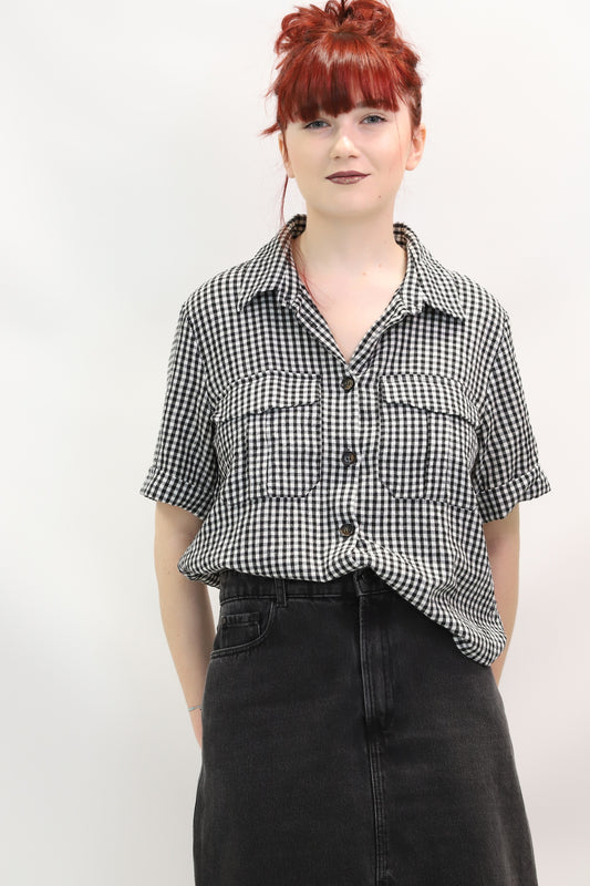 Chemisier à carreaux Zara Taille M