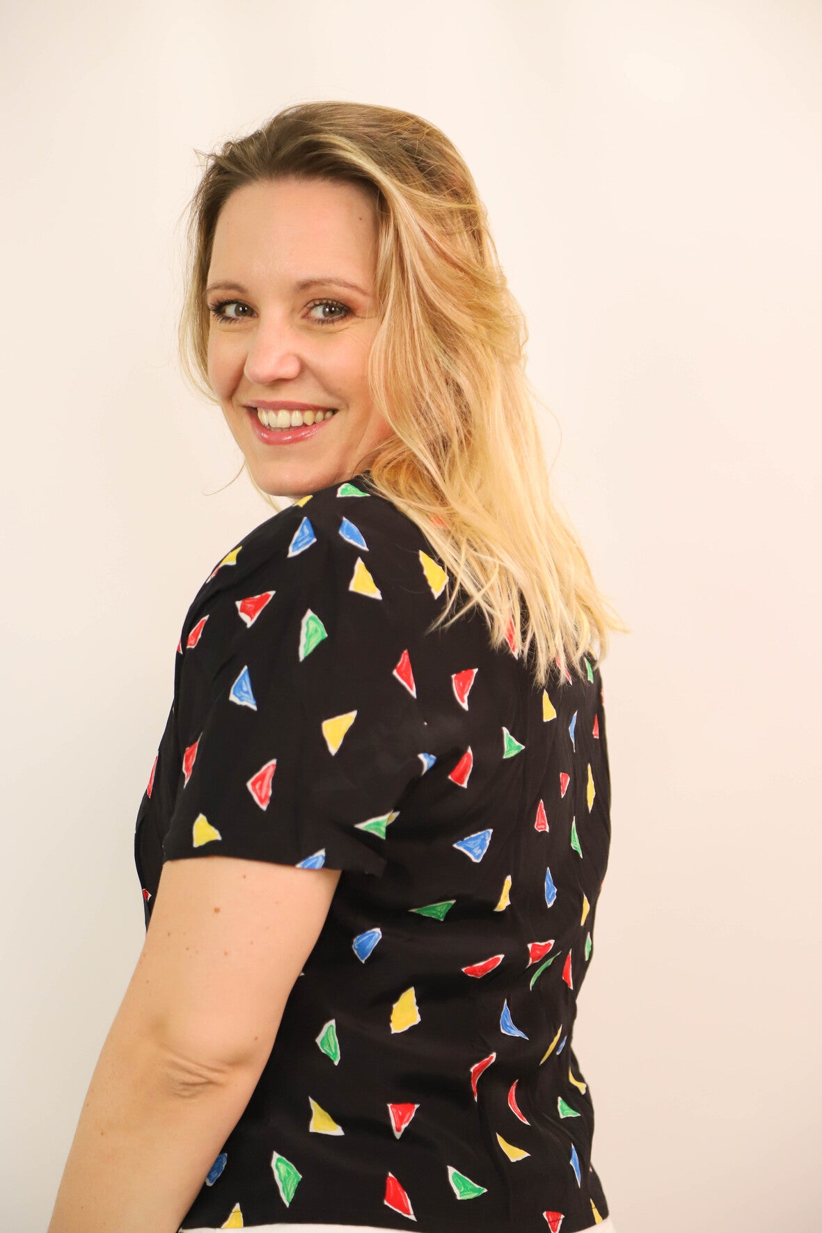 Chemisier noir à motif Lafayette Collection Taille XXL