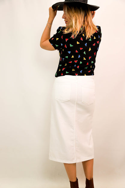 Chemisier noir à motif Lafayette Collection Taille XXL