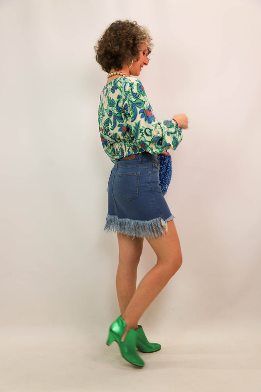 Jupe bleue Poema Taille S