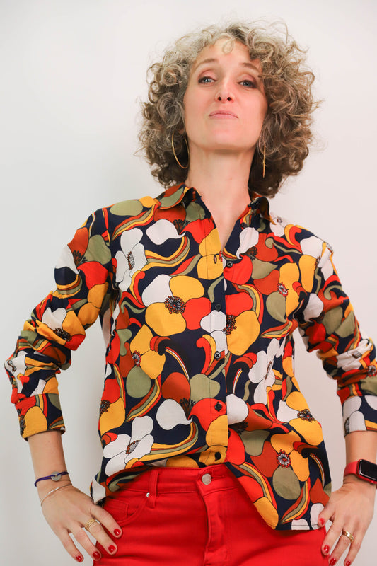 Chemise fleuri Monoprix Taille S