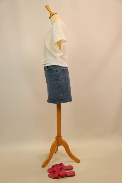 Blouse blanche à manches courtes Zara Taille S