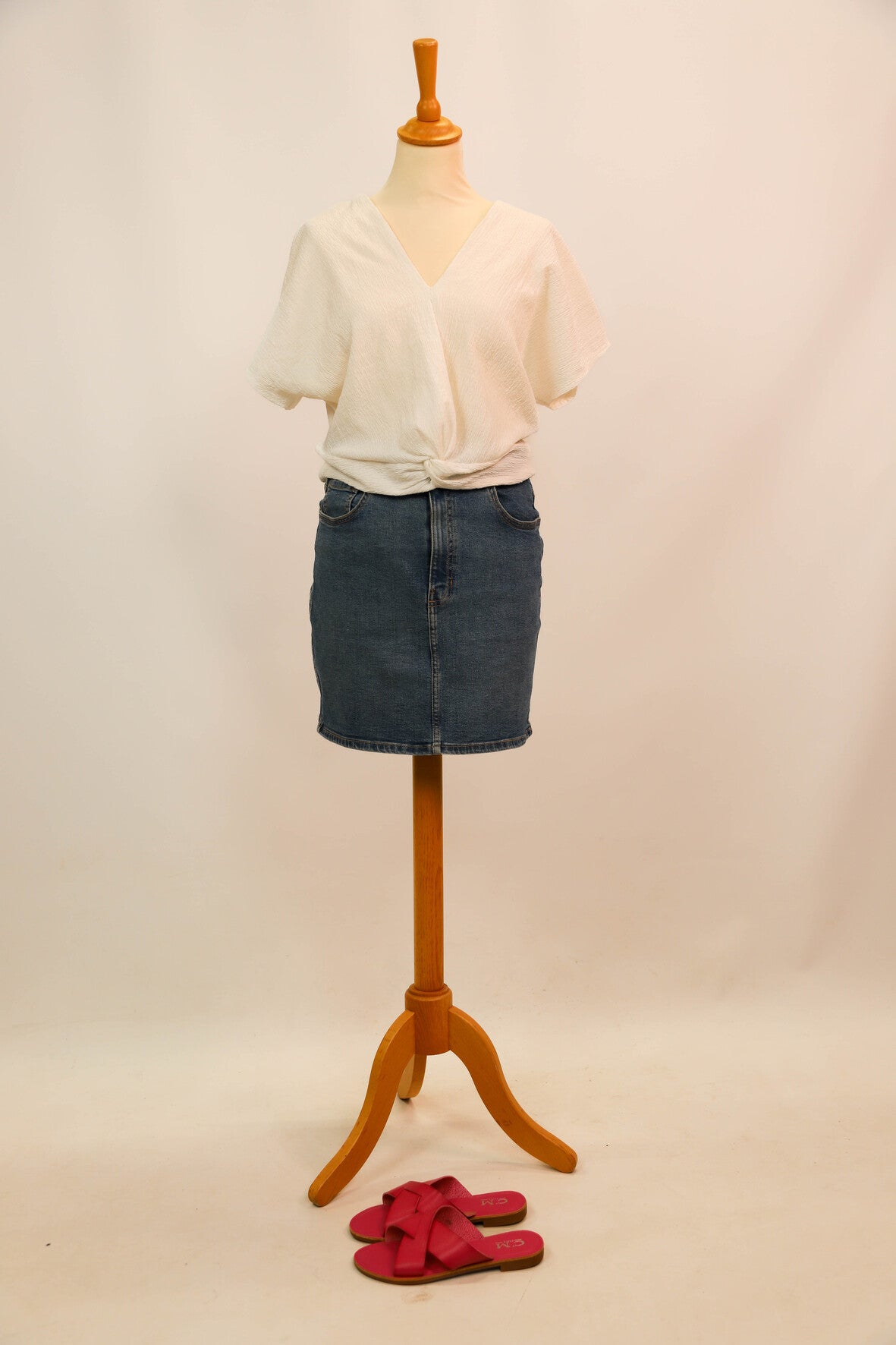 Blouse blanche à manches courtes Zara Taille S