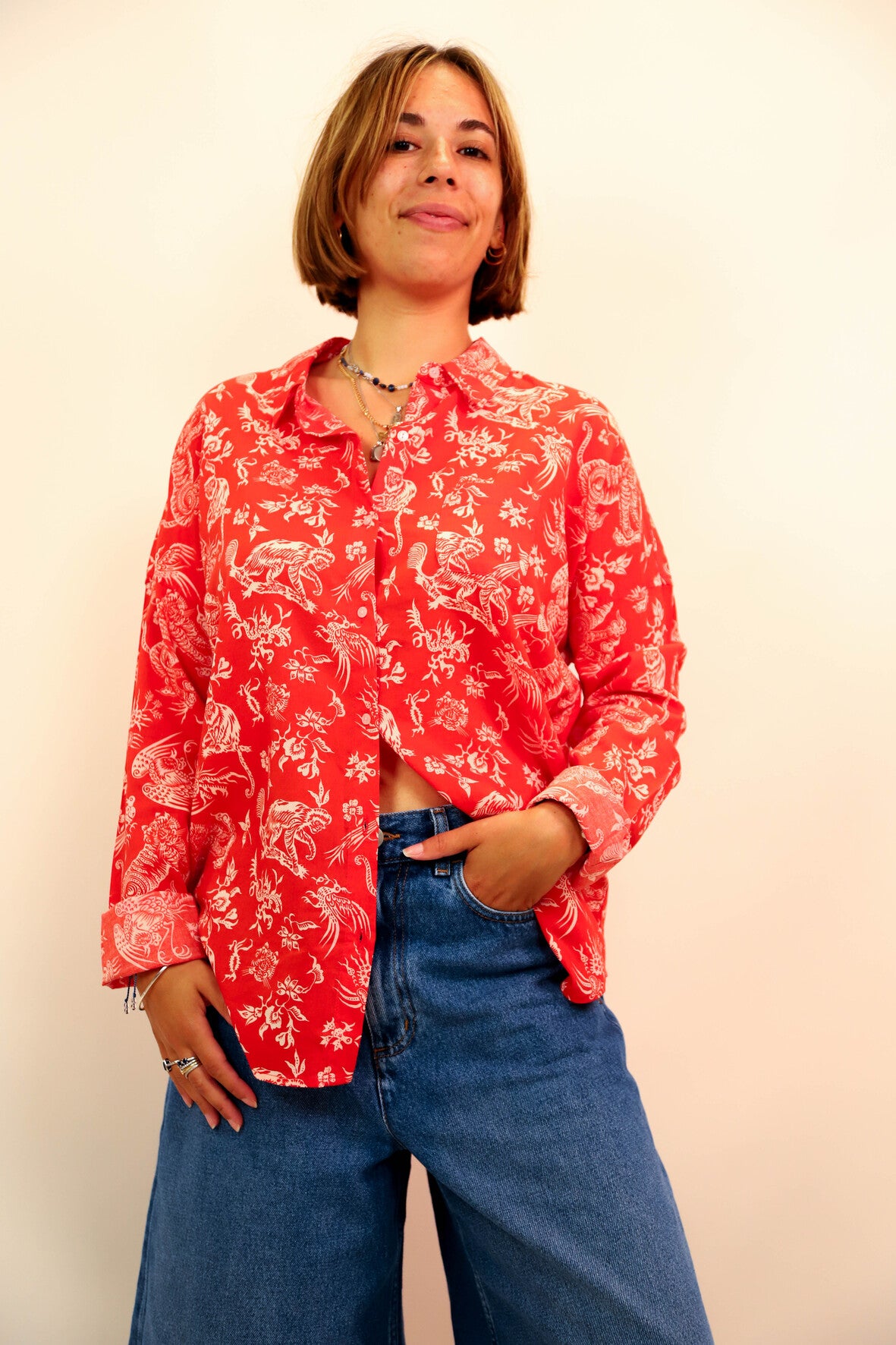 Chemise rouge et blanche Scotch et Soda Taille S